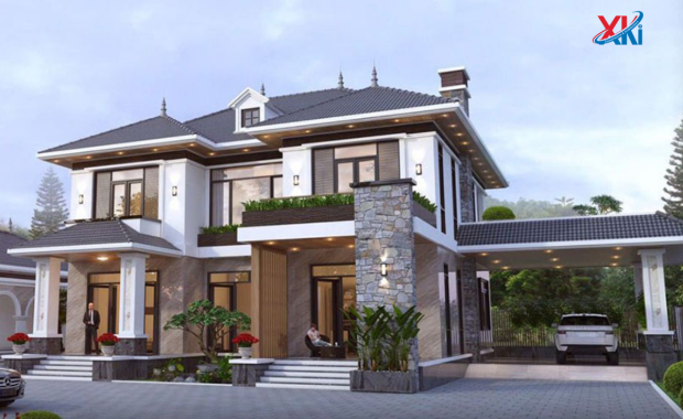 Thi công biệt thự mái Nhật sang trọng tinh tế