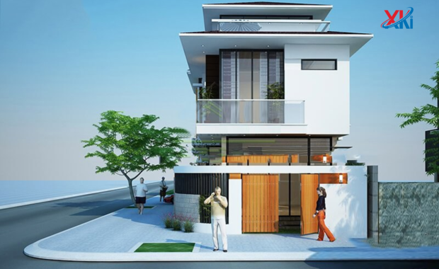 Thiết kế nhà phố 2 tầng xinh đẹp tinh tế