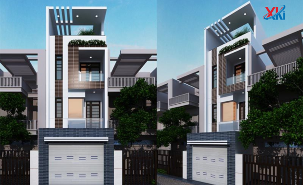 Thiết kế nhà phố kiến trúc độc đáo, tiện nghi