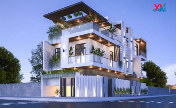 Thiết kế nhà phố 2 mặt tiền sang trọng